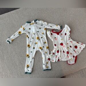 Kyte Baby bundle dress + sleeper (0-3 months)